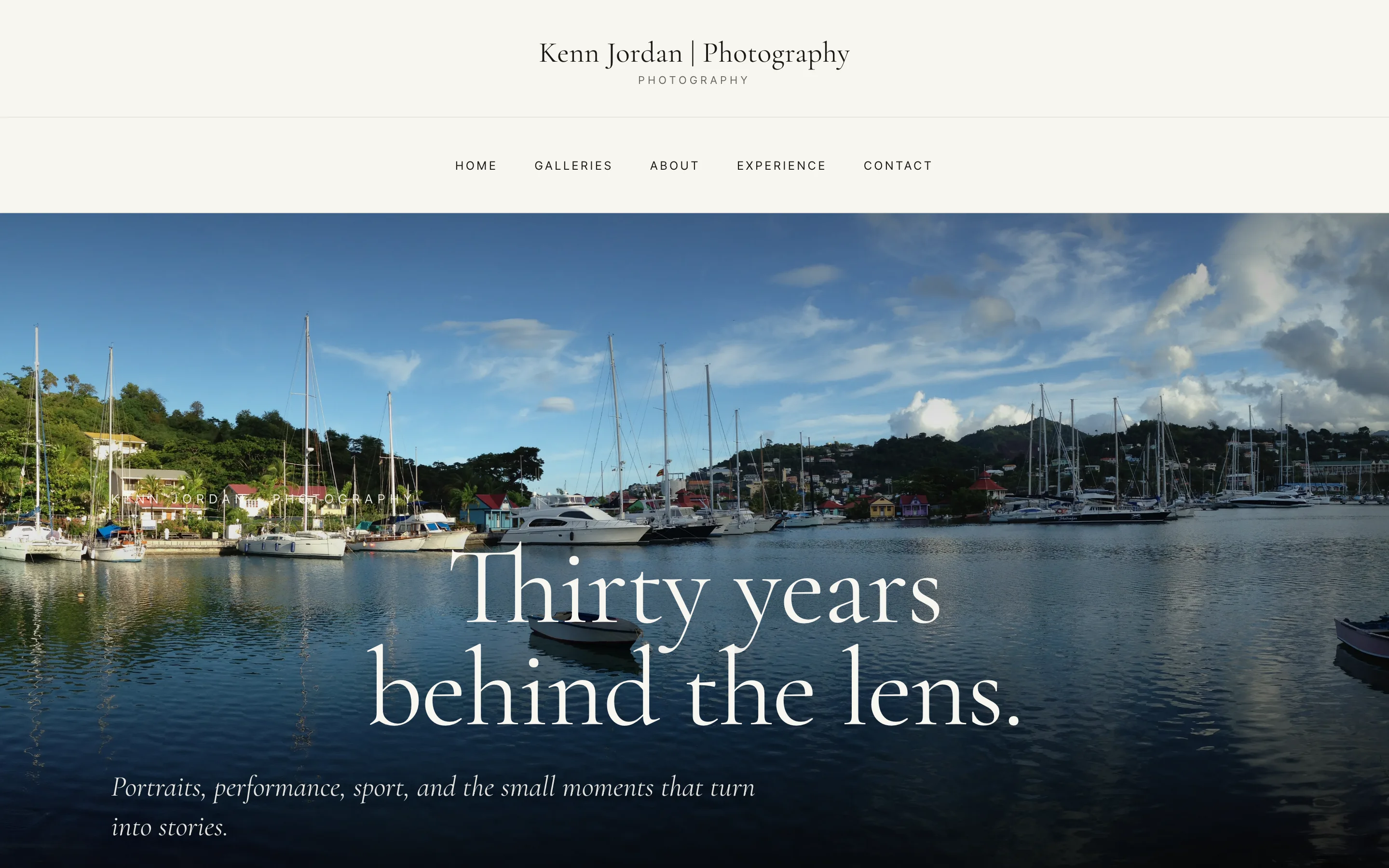 Home screenshot of Kenn Jordan Photography